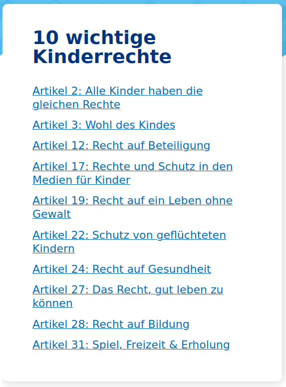 Kinderrechte 1 - 10