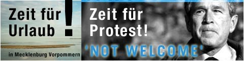 Zeit für Protest gg. Bush